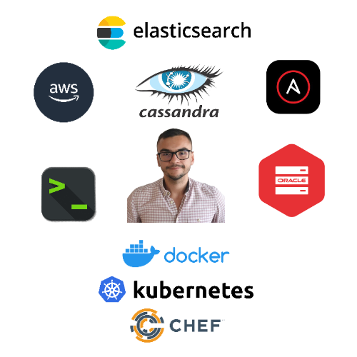 Profile picture with tech stack